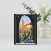 "Palermo" Vintage Travel Poster Briefkaart (Staand voorkant)