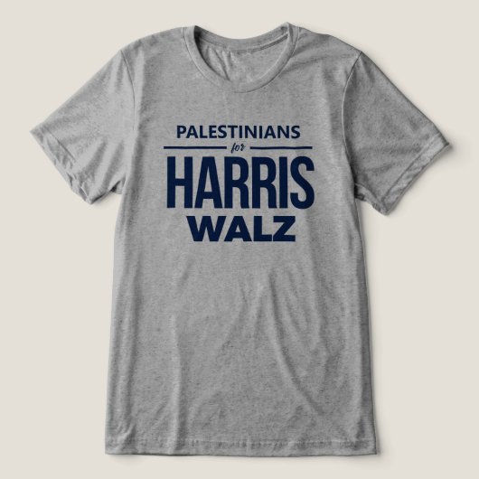 Palestijnen voor Harris Walz Tri-Blend Shirt (Design voorkant)