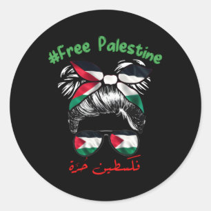 Palestijnen voor Palestina Vlag Ronde Sticker