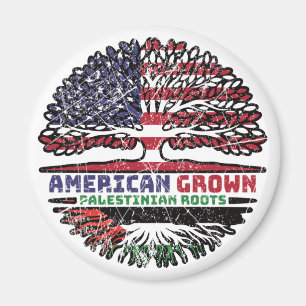 Palestijns-Amerikaans - Amerikaanse vlag - Boomboo Magneet