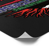 Palestijns-Amerikaans - Amerikaanse vlag - Boomboo Poster (Hoek)