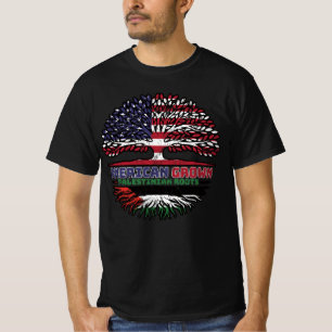 Palestijns-Amerikaans - Amerikaanse vlag - Boomboo T-shirt