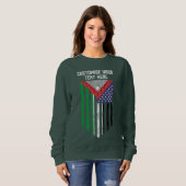 Palestijns-Amerikaans sweatshirt - Palestijnse vla (Voorkant volledig)