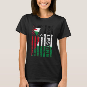 Palestijns-Amerikaanse vlag Palestina - Amerikaans T-shirt