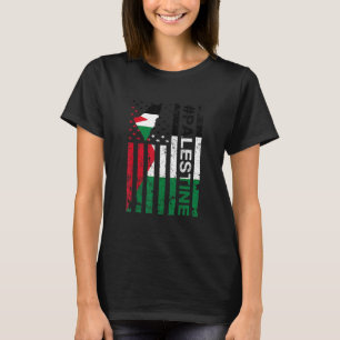 Palestijns-Amerikaanse vlag Palestina - Amerikaans T-shirt
