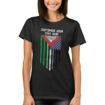 Palestijns-Amerikaanse vlag - Save Palestine T-shi