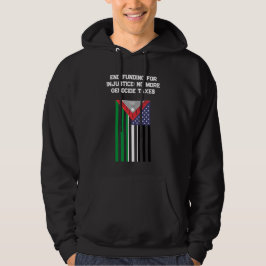 Palestijns-Amerikaanse vlag - Stop genocides Hoodie