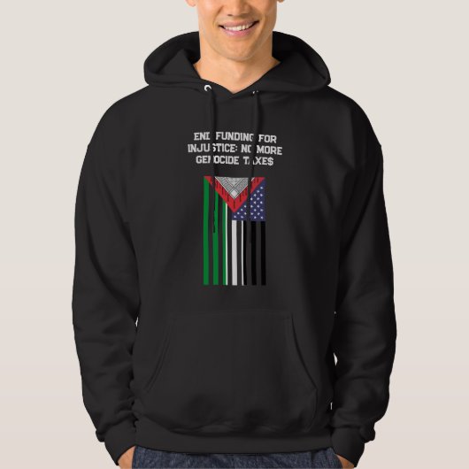 Palestijns-Amerikaanse vlag - Stop genocides Hoodie (Voorkant)
