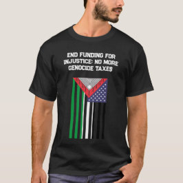 Palestijns-Amerikaanse vlag - Stop genocides T-shirt