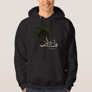Palestijns Arabisch woord met Palestijnse olijfboo Hoodie