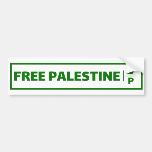 Palestijns auto registratie bord - Free Palestine. Bumpersticker (Voorkant)