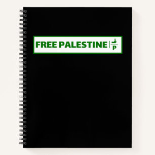Palestijns auto registratie bord - Free Palestine. Notitieboek