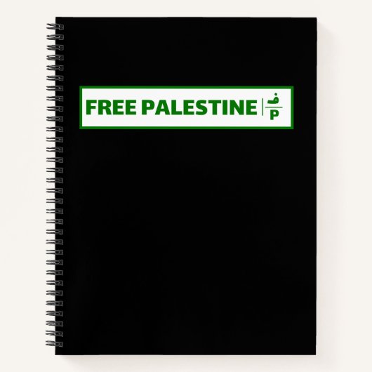 Palestijns auto registratie bord - Free Palestine. Notitieboek (Voorkant)
