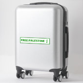 Palestijns auto registratie bord - Free Palestine. Sticker (Koffer)