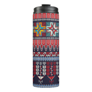 Palestijns borduurmotief patroon. thermosbeker