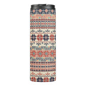 Palestijns borduurmotief: traditionele schoonheid. thermosbeker (Achterkant)