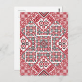 Palestijns borduurpatroon 2 briefkaart (Voorkant / Achterkant)