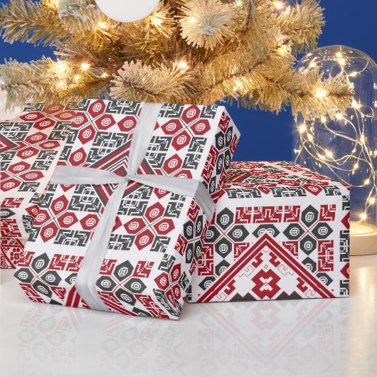 Palestijns borduurpatroon 2 cadeaupapier (Feestdagen)