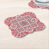 Palestijns borduurpatroon 2 kartonnen onderzetters (Gekanteld)