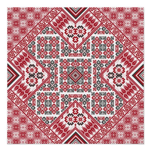 Palestijns borduurpatroon 2 perfect poster (Voorkant)