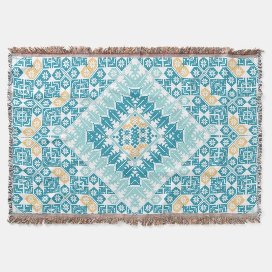 Palestijns borduurpatroon Gedrukt ontwerp Deken (Voorkant)