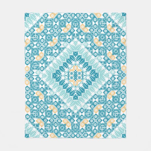 Palestijns borduurpatroon Gedrukt ontwerp Fleece Deken (Voorkant)
