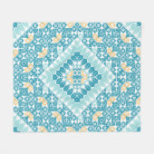 Palestijns borduurpatroon Gedrukt ontwerp Fleece Deken (Voorkant (Horizontaal))