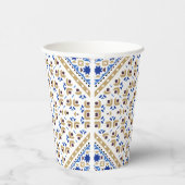 Palestijns borduurpatroon Gedrukt ontwerp Papieren Bekers (Rechts)