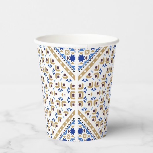 Palestijns borduurpatroon Gedrukt ontwerp Papieren Bekers (Rechts)
