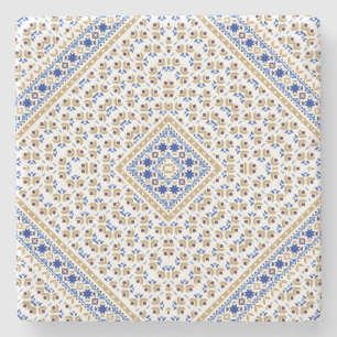 Palestijns borduurpatroon Gedrukt ontwerp Stenen Onderzetter