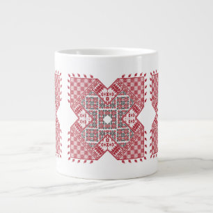 Palestijns borduurpatroon grote koffiekop