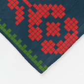 Palestijns Borduurwerk Tatreez rood groen 5 Patroo Fleece Deken (Hoek)