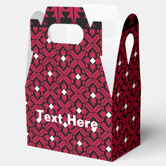 Palestijns Embroidery Tatreez gedrukt ontwerp Bedankdoosjes (Geopend)