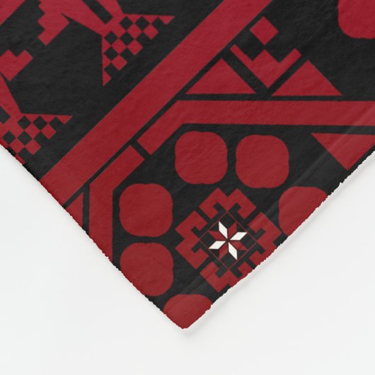 Palestijns Embroidery Tatreez gedrukt ontwerp Fleece Deken (Hoek)