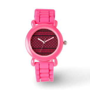 Palestijns Embroidery Tatreez gedrukt ontwerp Horloge