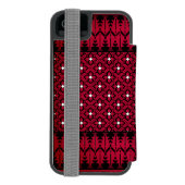 Palestijns Embroidery Tatreez gedrukt ontwerp Incipio iPhone Portemonnee Hoesje (Agenda Achterkant)