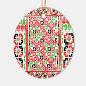 Palestijns Embroidery Tatreez gedrukt ontwerp Keramisch Ornament (Links)