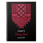 Palestijns Embroidery Tatreez gedrukt ontwerp Notitieboek (Voorkant)