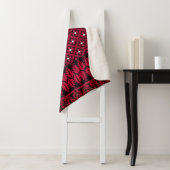 Palestijns Embroidery Tatreez gedrukt ontwerp Sherpa Deken (In situ)