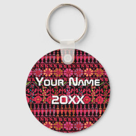 Palestijns Embroidery Tatreez-gedrukt ontwerp Sleutelhanger