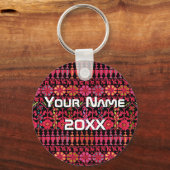 Palestijns Embroidery Tatreez-gedrukt ontwerp Sleutelhanger (Achterkant)