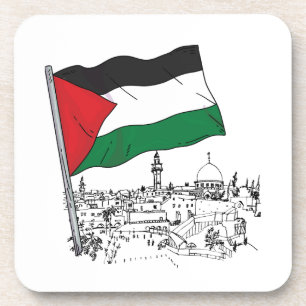 Palestijns erfgoed en hoop bier onderzetter