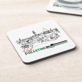 Palestijns erfgoed en hoop bier onderzetter (Linkerzijde)