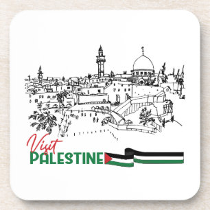 Palestijns erfgoed en hoop bier onderzetter