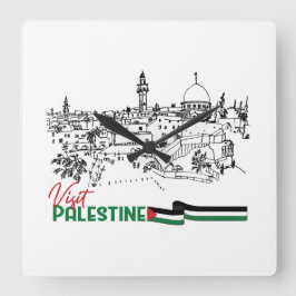 Palestijns erfgoed en hoop vierkante klok