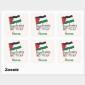 Palestijns erfgoed en hoop vierkante sticker (Vel)