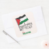 Palestijns erfgoed en hoop vierkante sticker (Envelop)