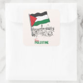 Palestijns erfgoed en hoop vierkante sticker (Tas)