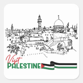 Palestijns erfgoed en hoop vierkante sticker