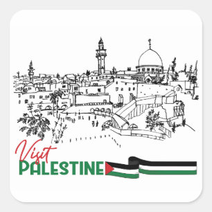 Palestijns erfgoed en hoop vierkante sticker
